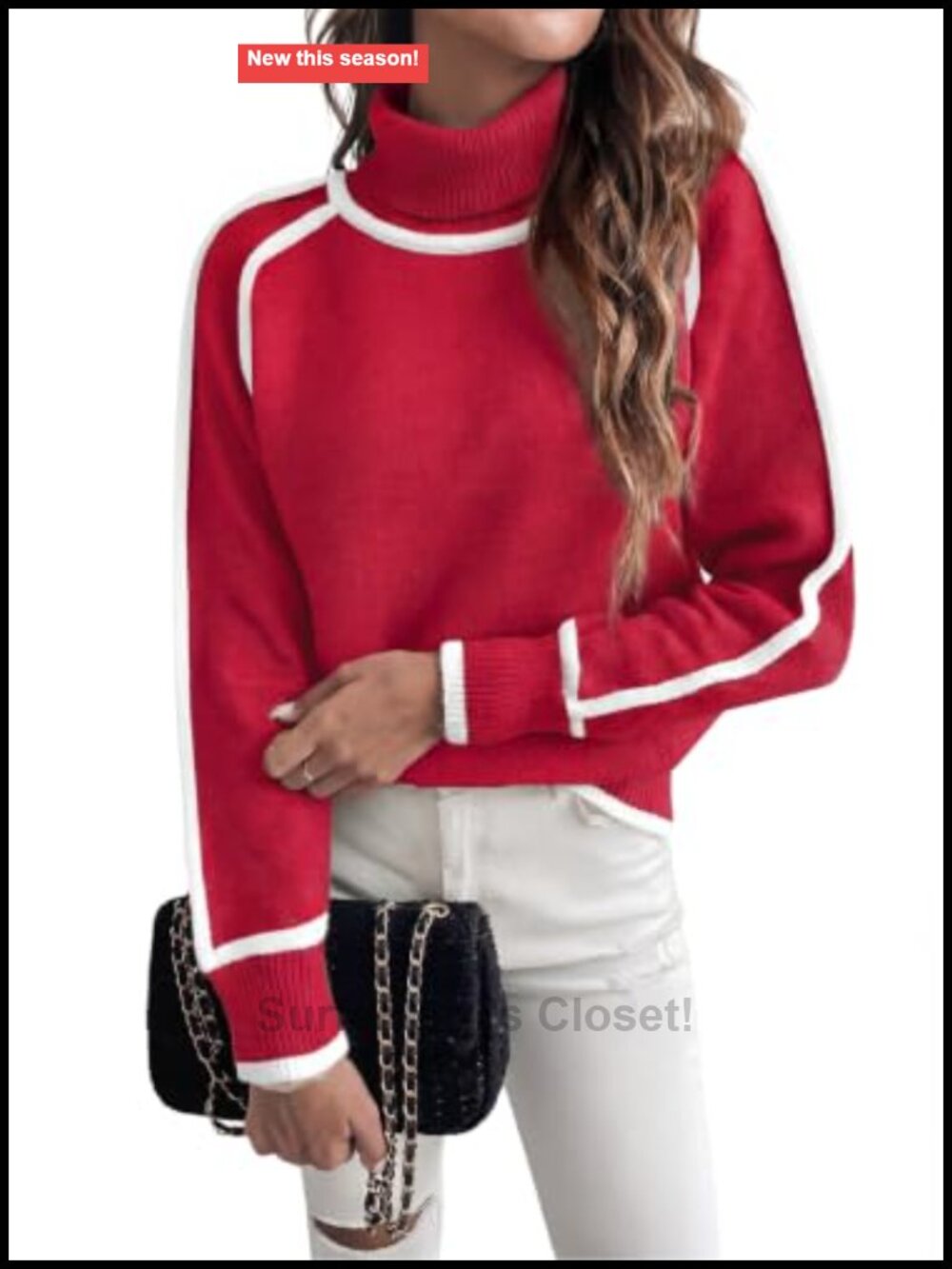 Turtleneck Sweater Women's Loose Fit Soft Knit Pullover Long Sleeve